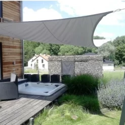 Voile D'ombrage Carrée Dreamsail 400x400cm Gris Imperméable – NESLING